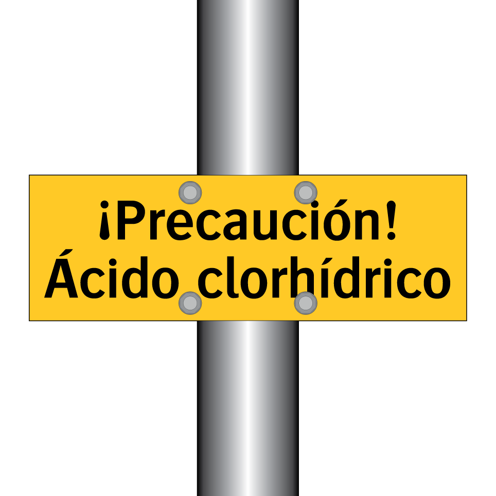 ¡Precaución! Ácido clorhídrico