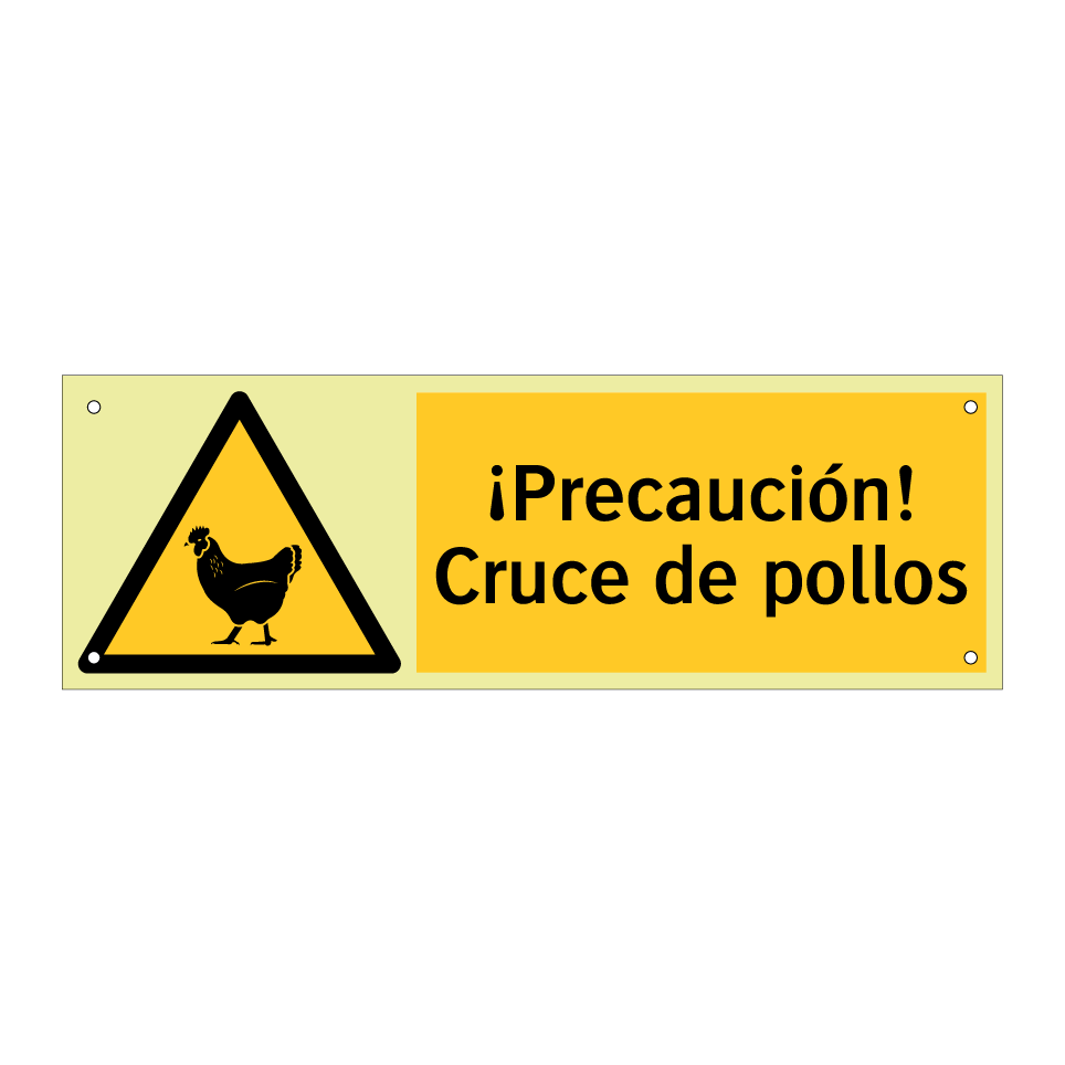 ¡Precaución! Cruce de pollos