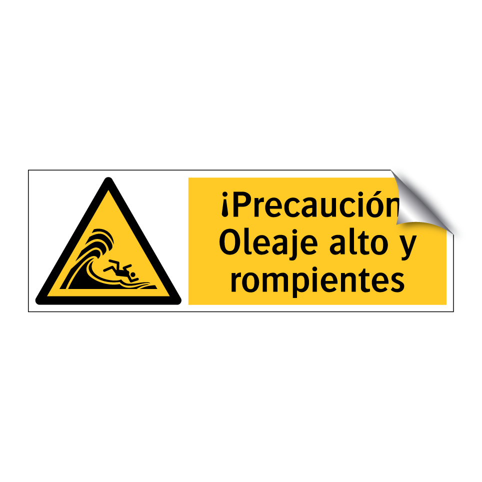 ¡Precaución! Oleaje alto y rompientes