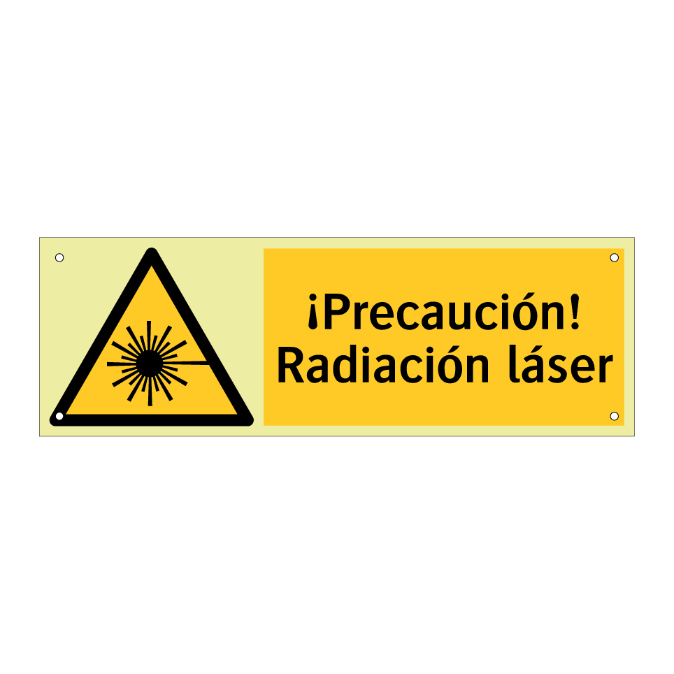 ¡Precaución! Radiación láser