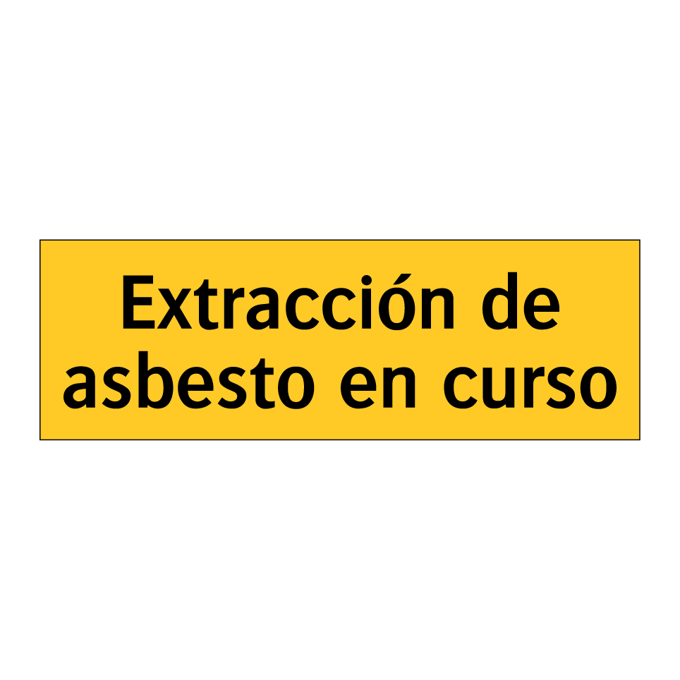 Extracción de asbesto en curso