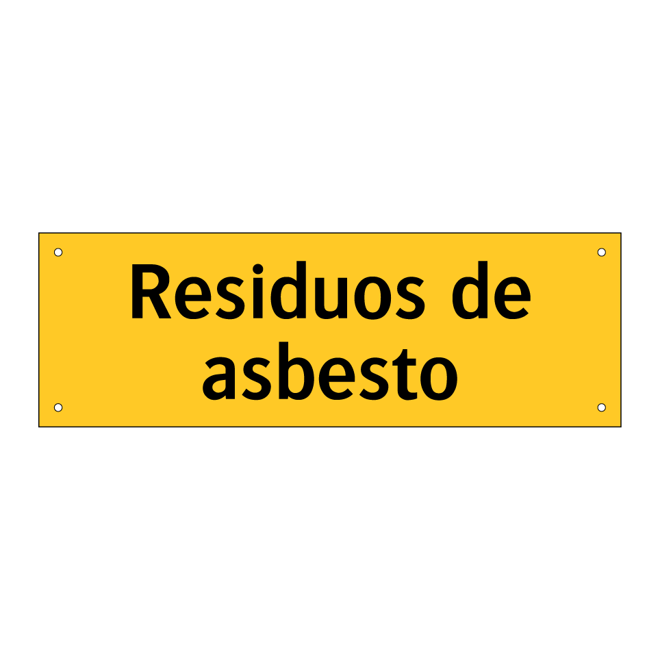 Residuos de asbesto