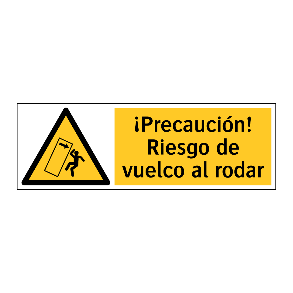 ¡Precaución! Riesgo de vuelco al rodar