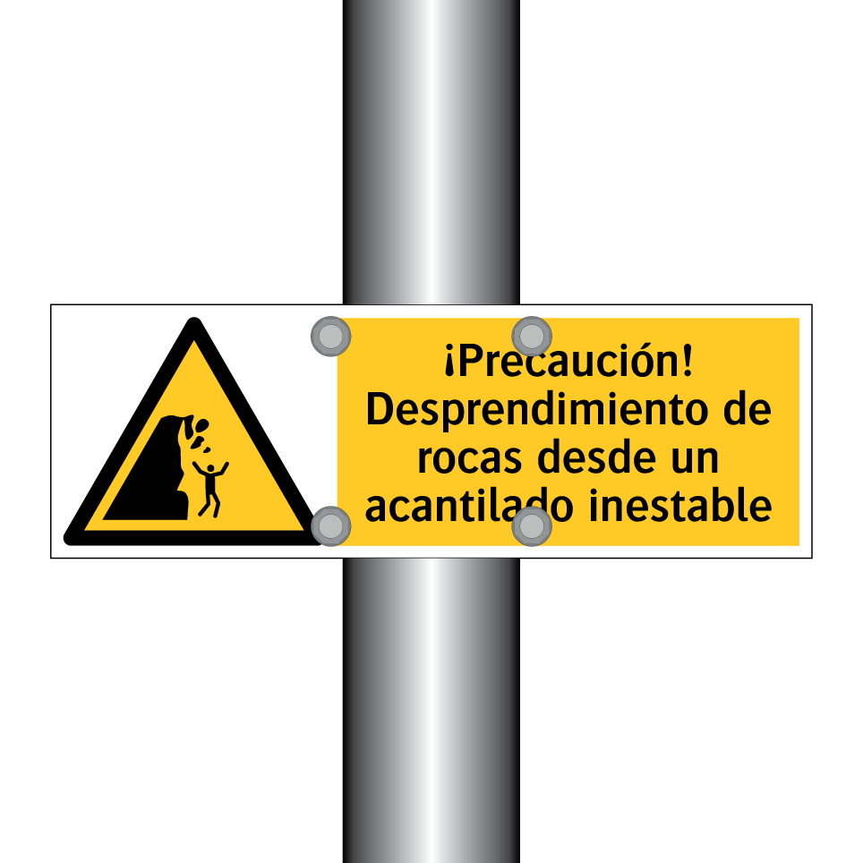 ¡Precaución! Desprendimiento de rocas desde un acantilado inestable