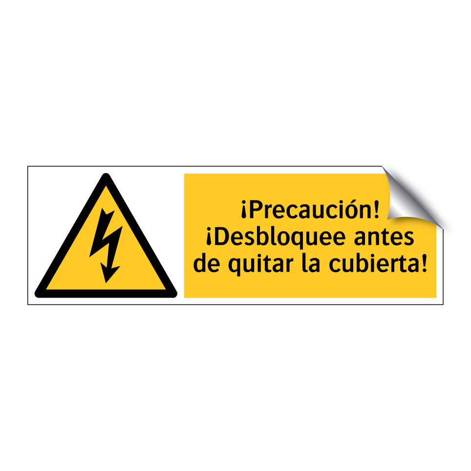 ¡Precaución! ¡Desbloquee antes de quitar la cubierta!