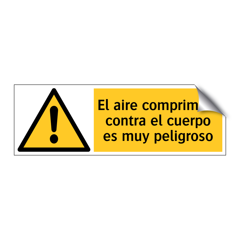El aire comprimido contra el cuerpo es muy peligroso