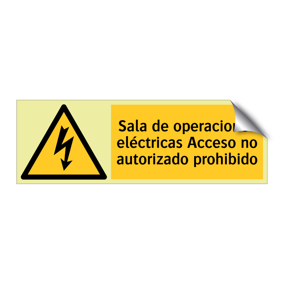 Sala de operaciones eléctricas Acceso no autorizado prohibido