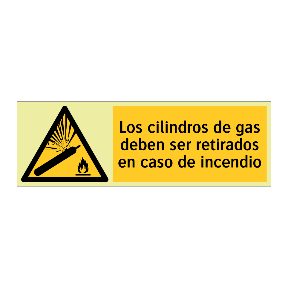 Los cilindros de gas deben ser retirados en caso de incendio
