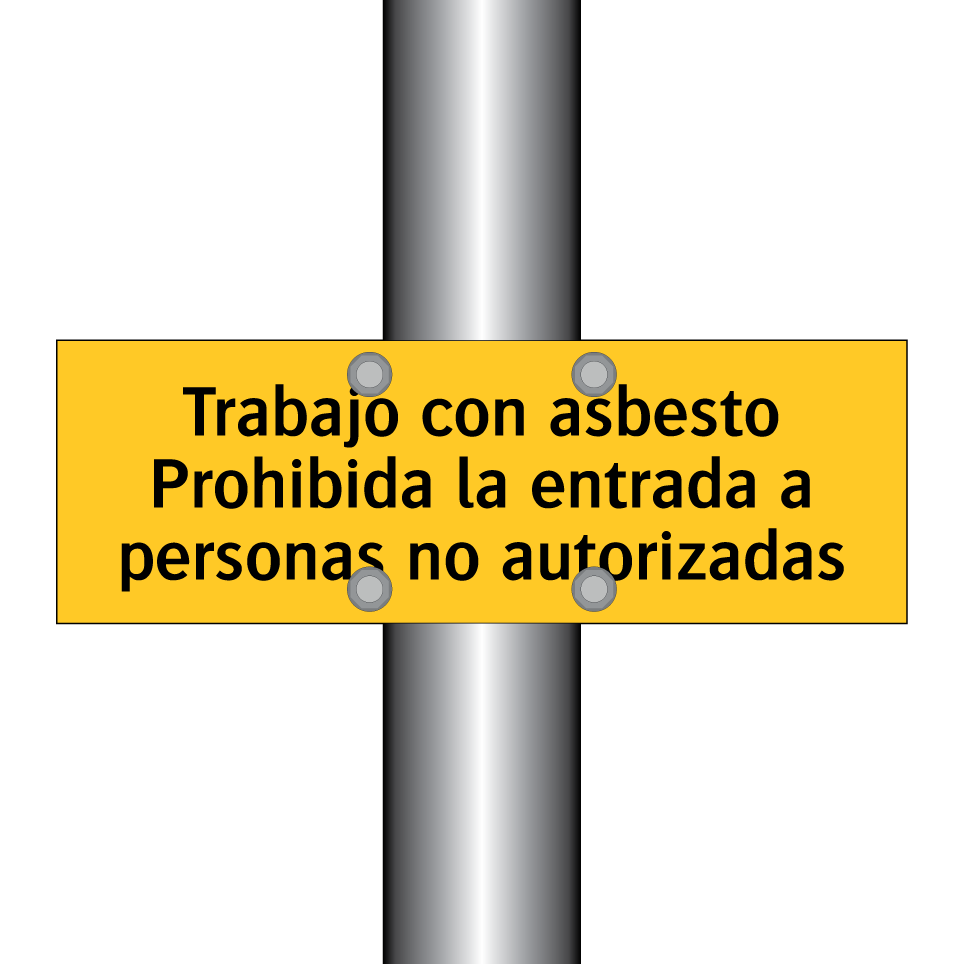 Trabajo con asbesto Prohibida la entrada a personas no autorizadas