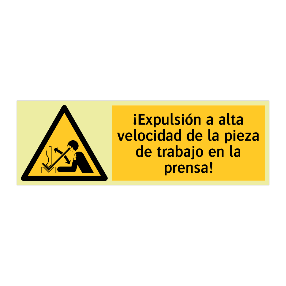 ¡Expulsión a alta velocidad de la pieza de trabajo en la prensa!
