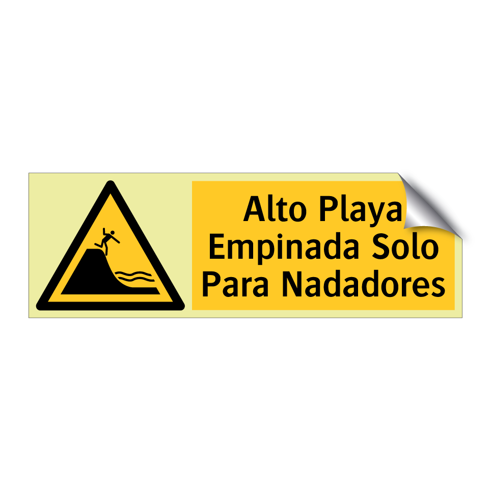 Alto Playa Empinada Solo Para Nadadores