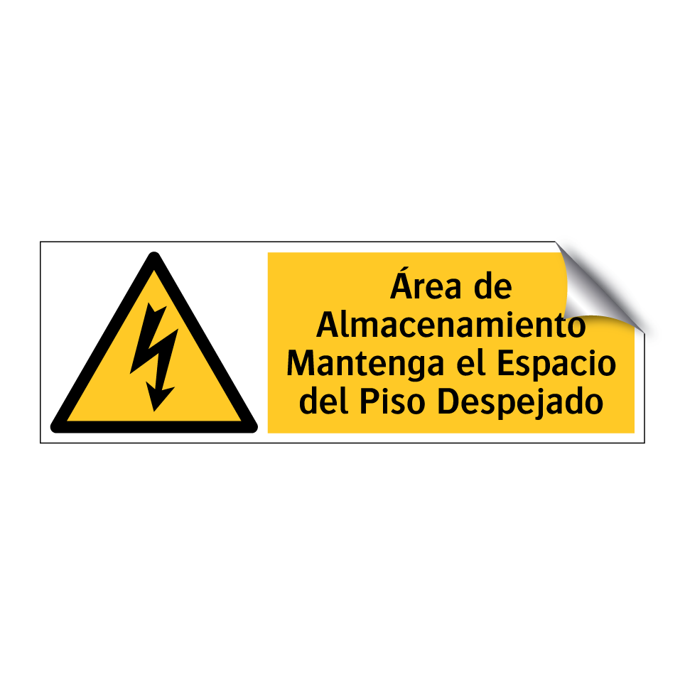Área de Almacenamiento Mantenga el Espacio del Piso Despejado