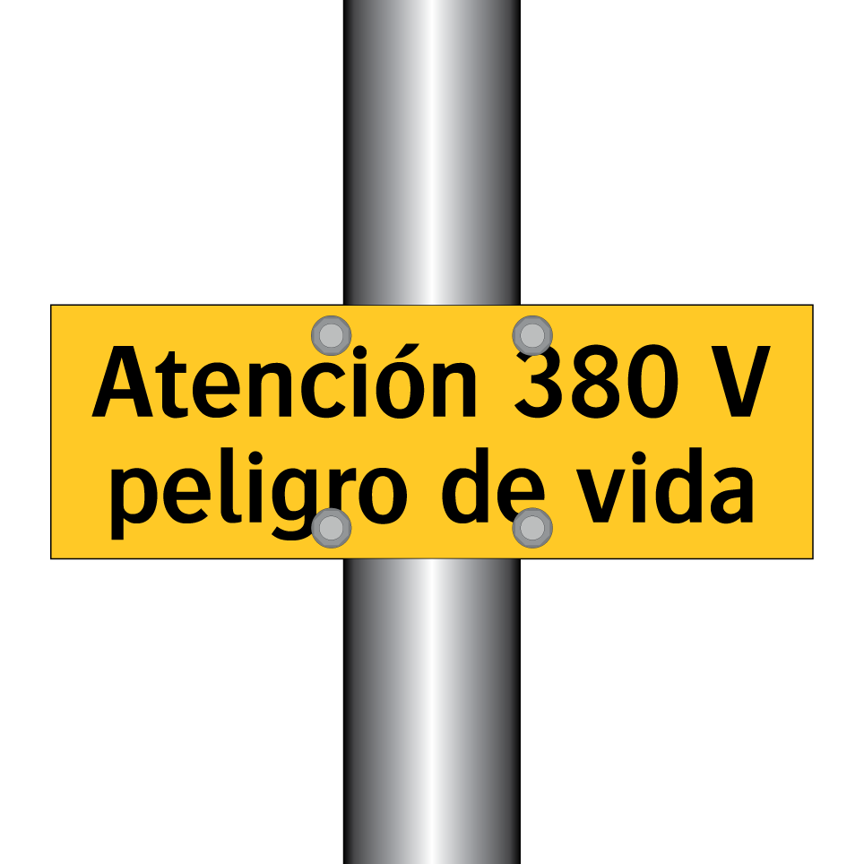Atención 380 V peligro de vida