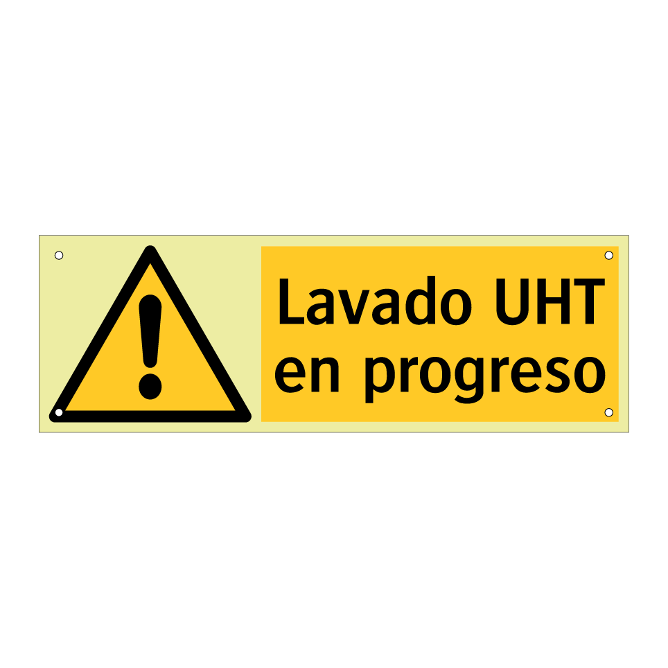 Lavado UHT en progreso