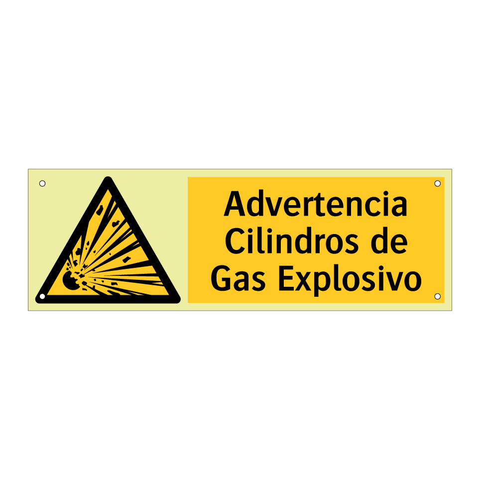Advertencia Cilindros de Gas Explosivo