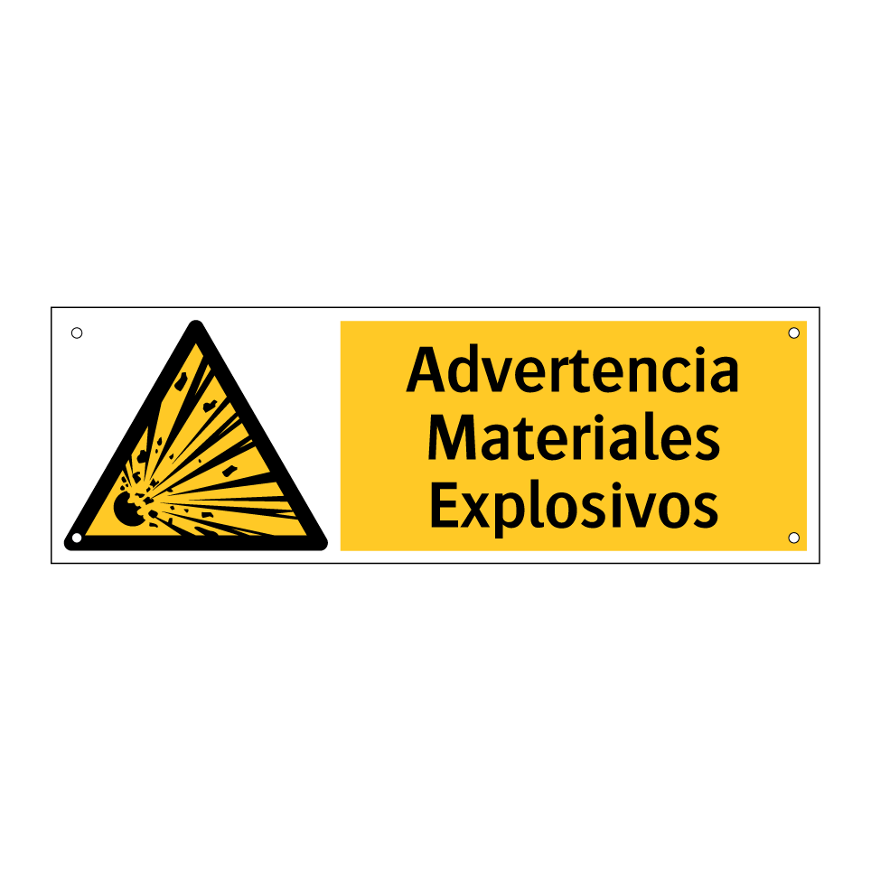 Advertencia Materiales Explosivos