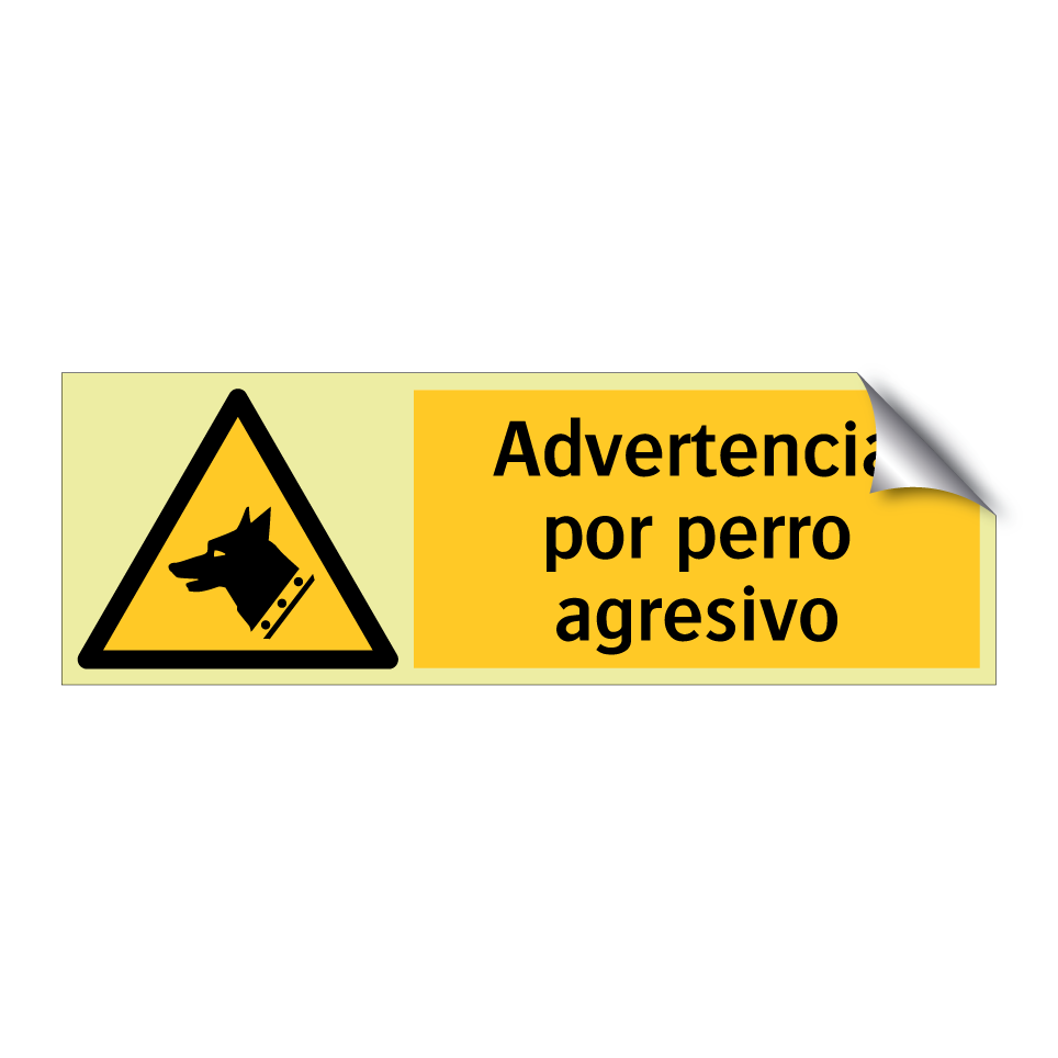 Advertencia por perro agresivo