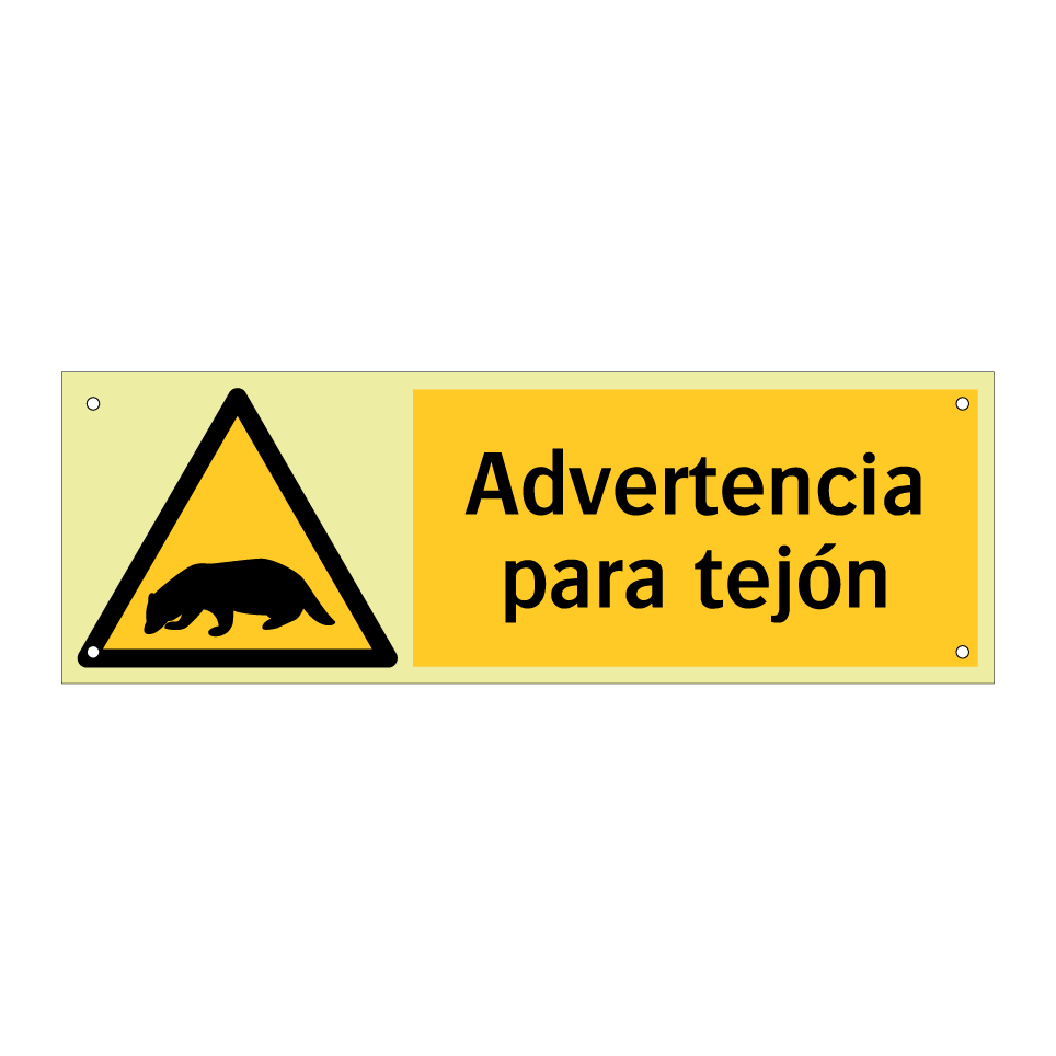 Advertencia para tejón