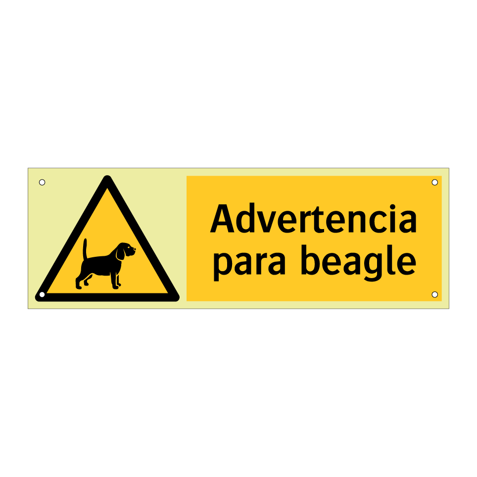 Advertencia para beagle