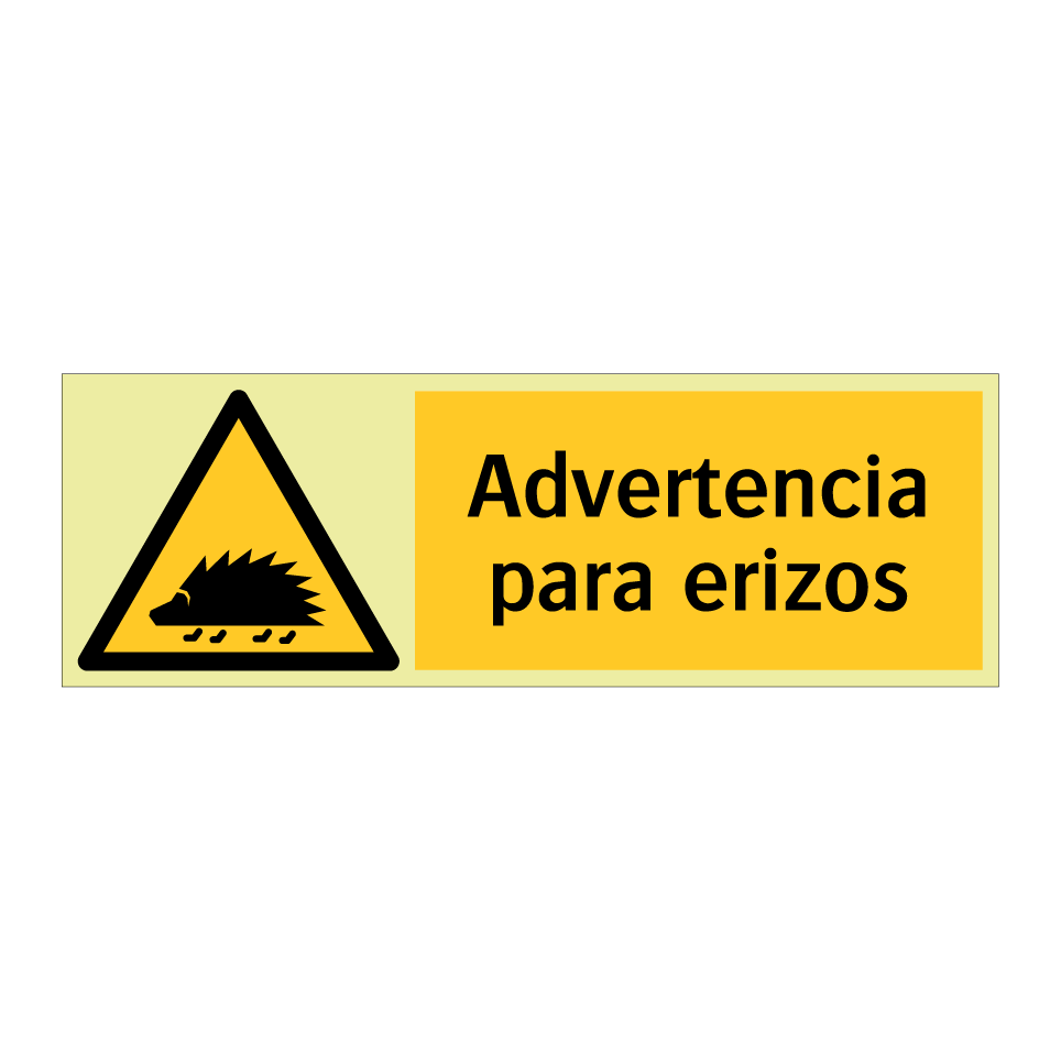 Advertencia para erizos