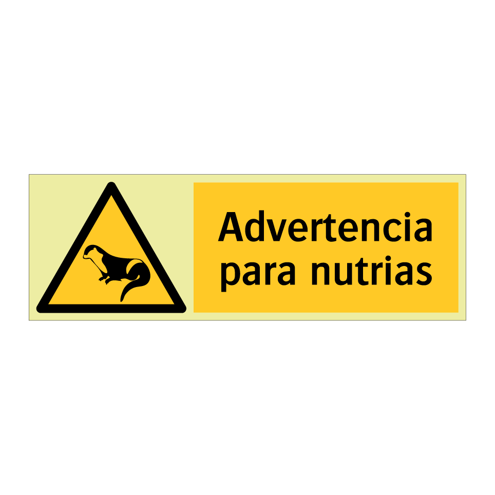 Advertencia para nutrias