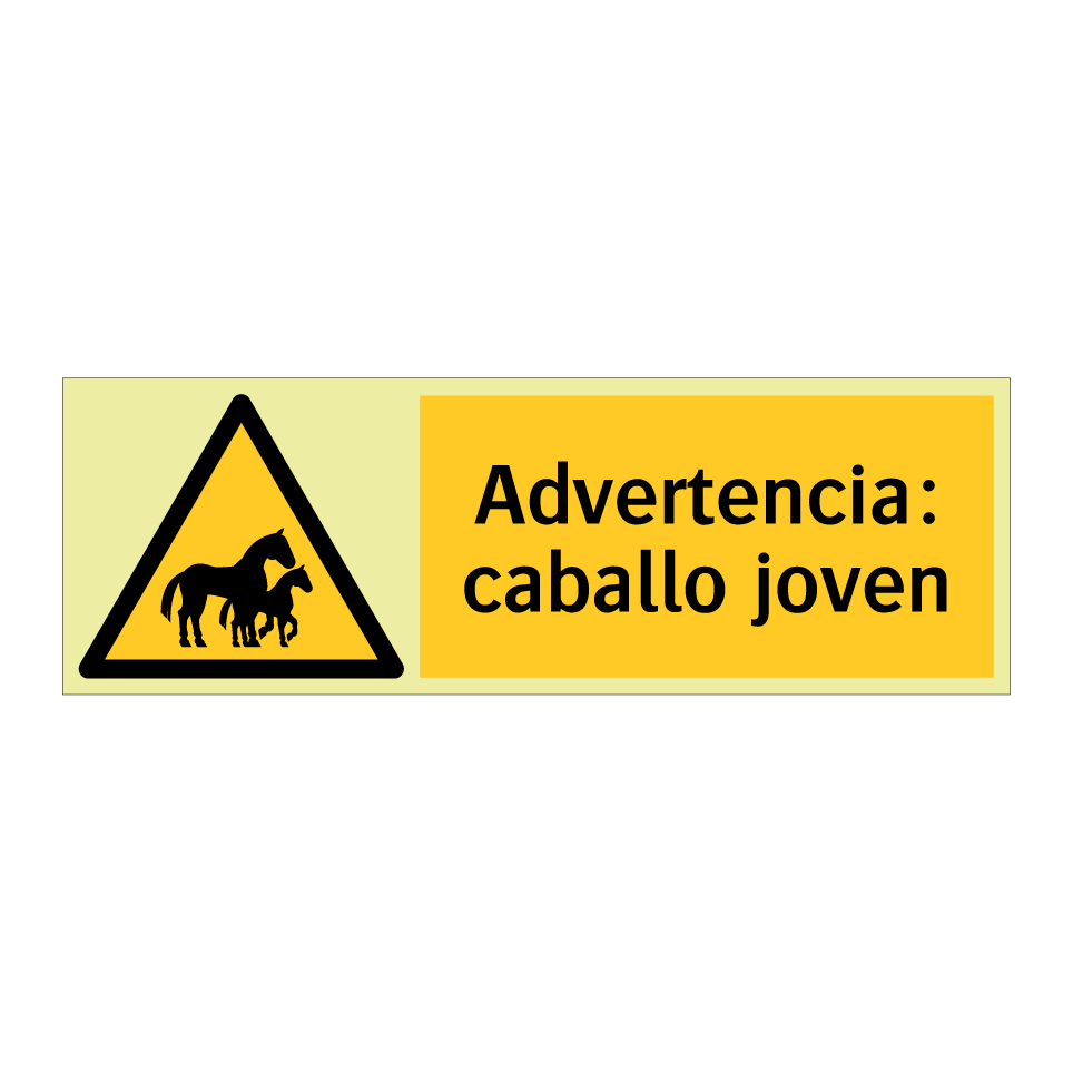 Advertencia: caballo joven