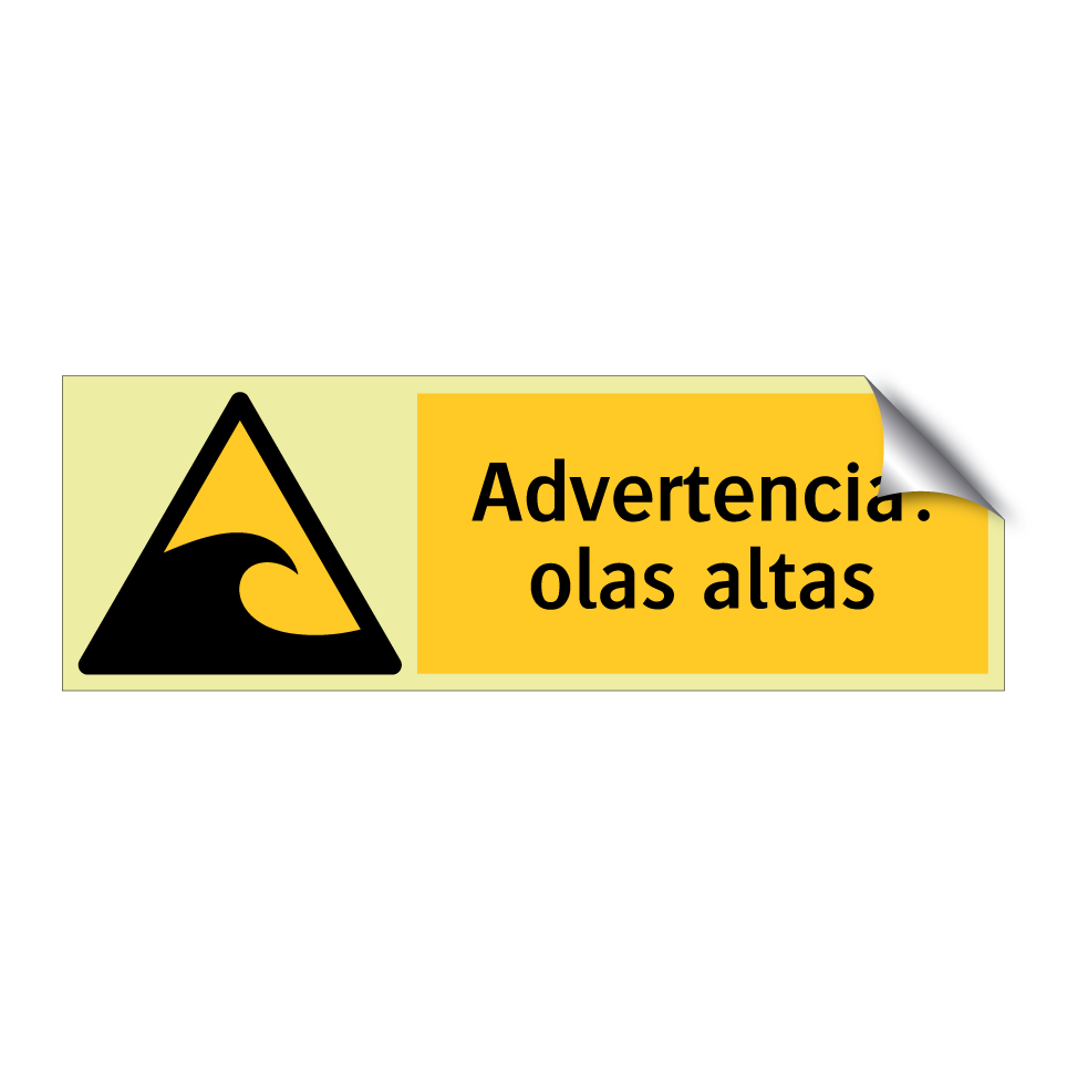 Advertencia: olas altas