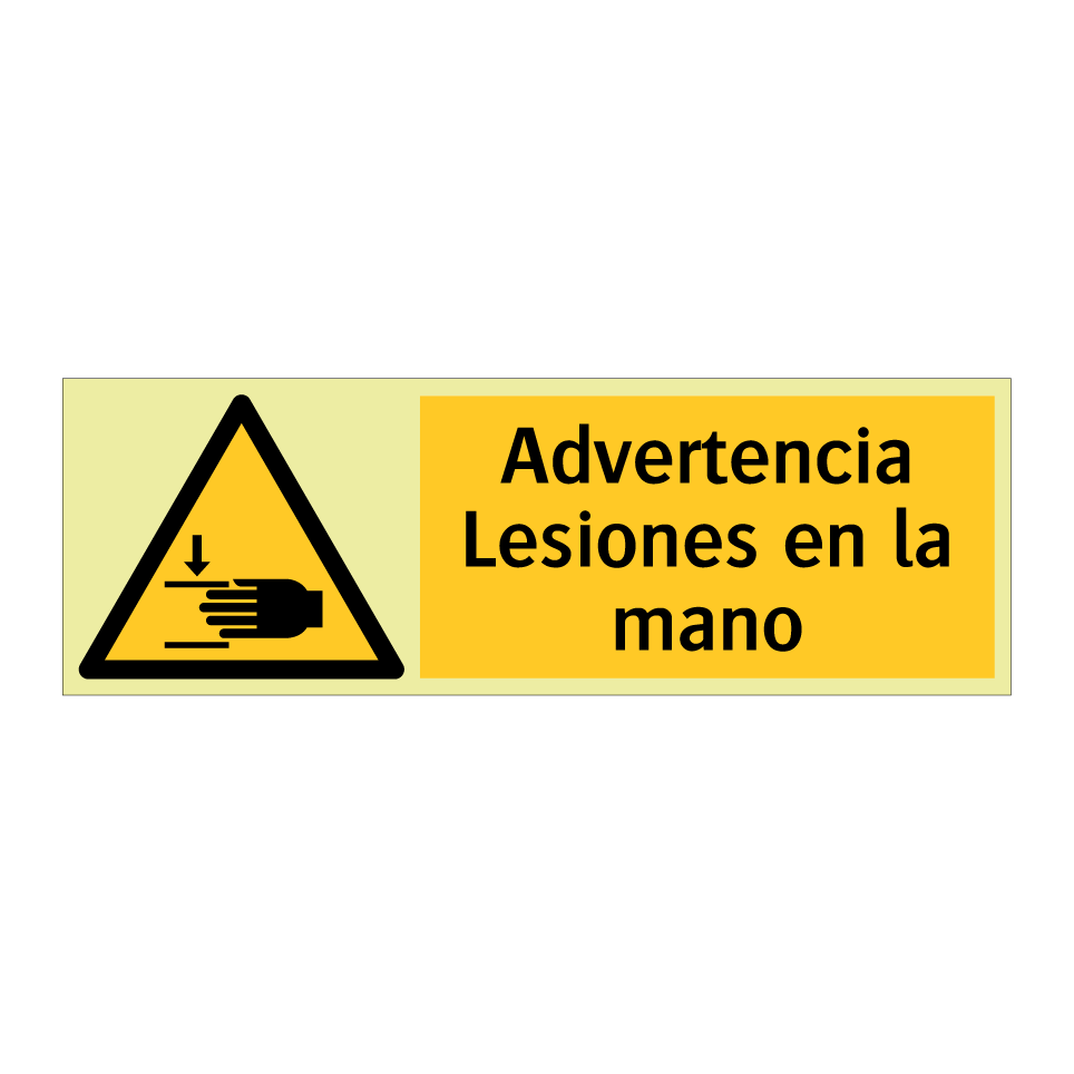 Advertencia Lesiones en la mano
