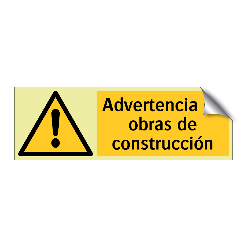 Advertencia de obras de construcción