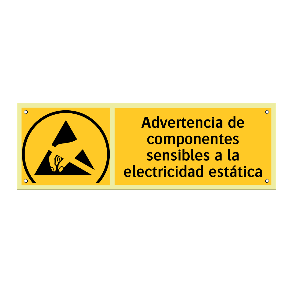 Advertencia de componentes sensibles a la electricidad estática