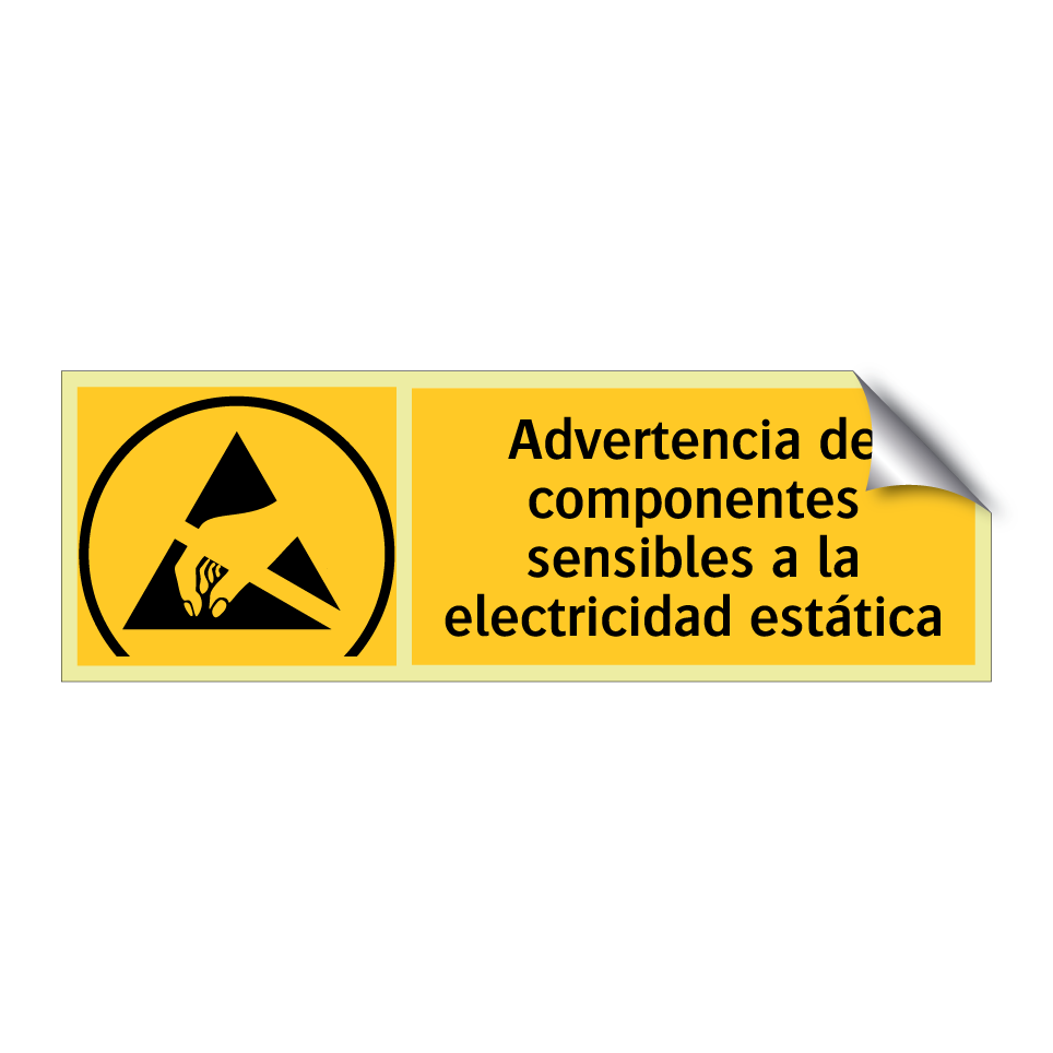 Advertencia de componentes sensibles a la electricidad estática