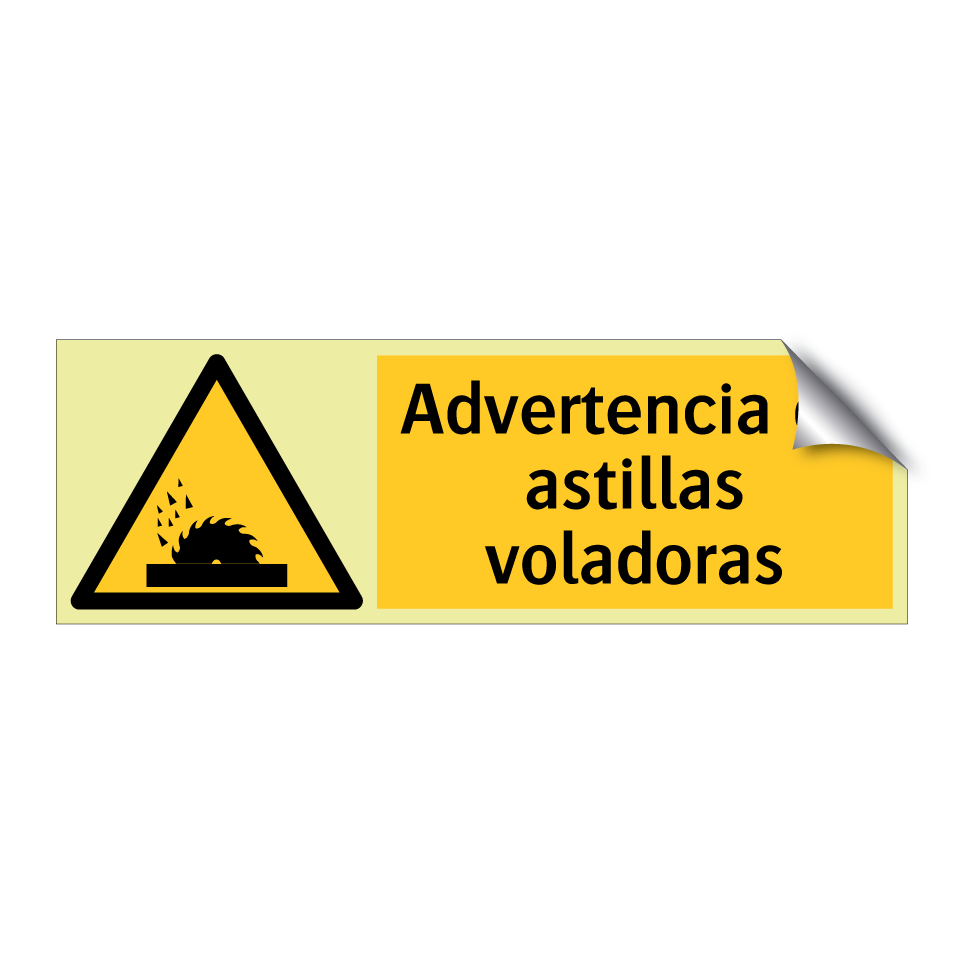 Advertencia de astillas voladoras
