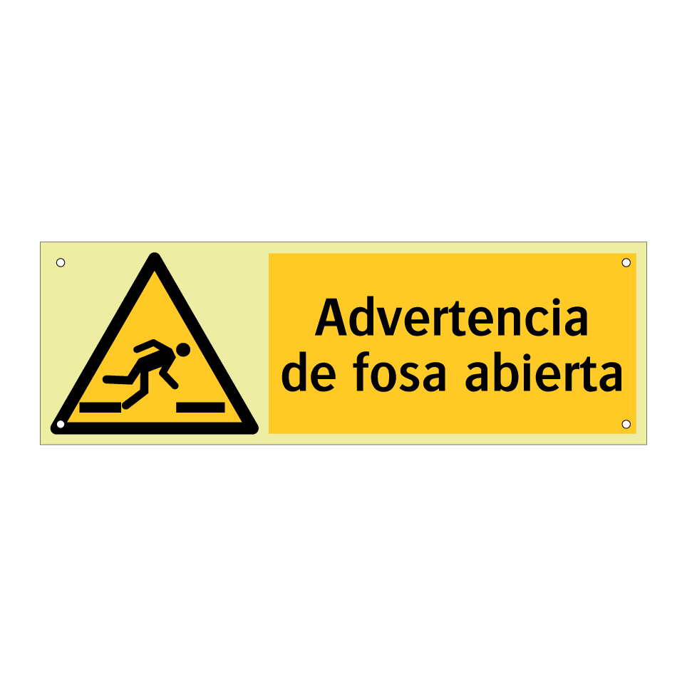 Advertencia de fosa abierta