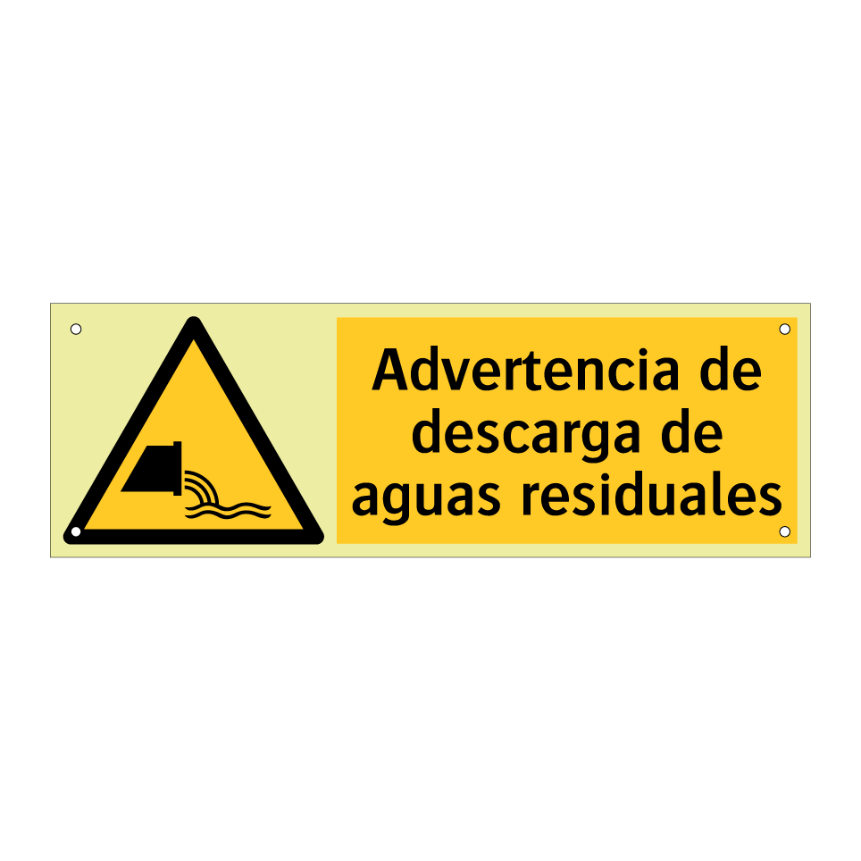 Advertencia de descarga de aguas residuales