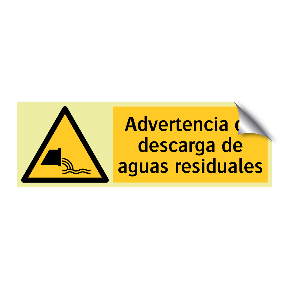 Advertencia de descarga de aguas residuales