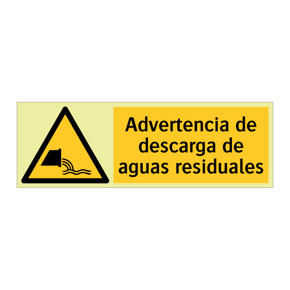 Advertencia de descarga de aguas residuales