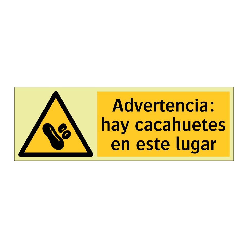 Advertencia: hay cacahuetes en este lugar