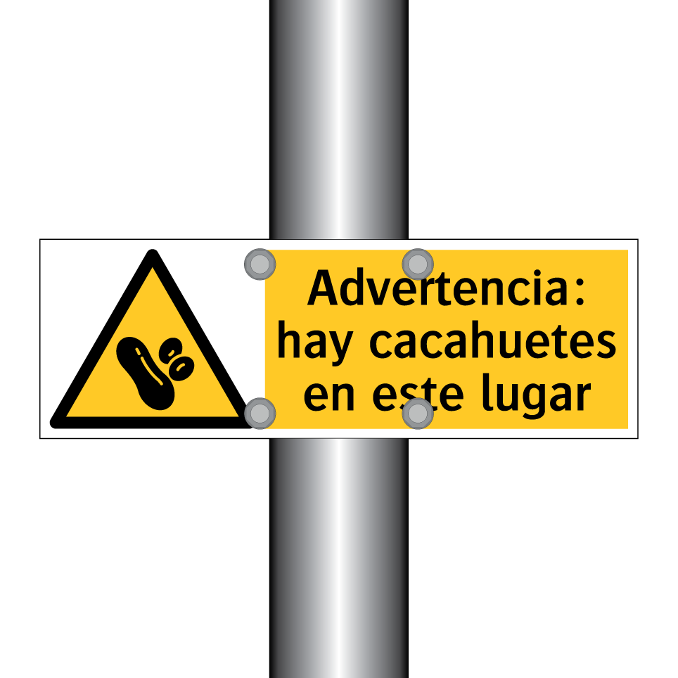 Advertencia: hay cacahuetes en este lugar