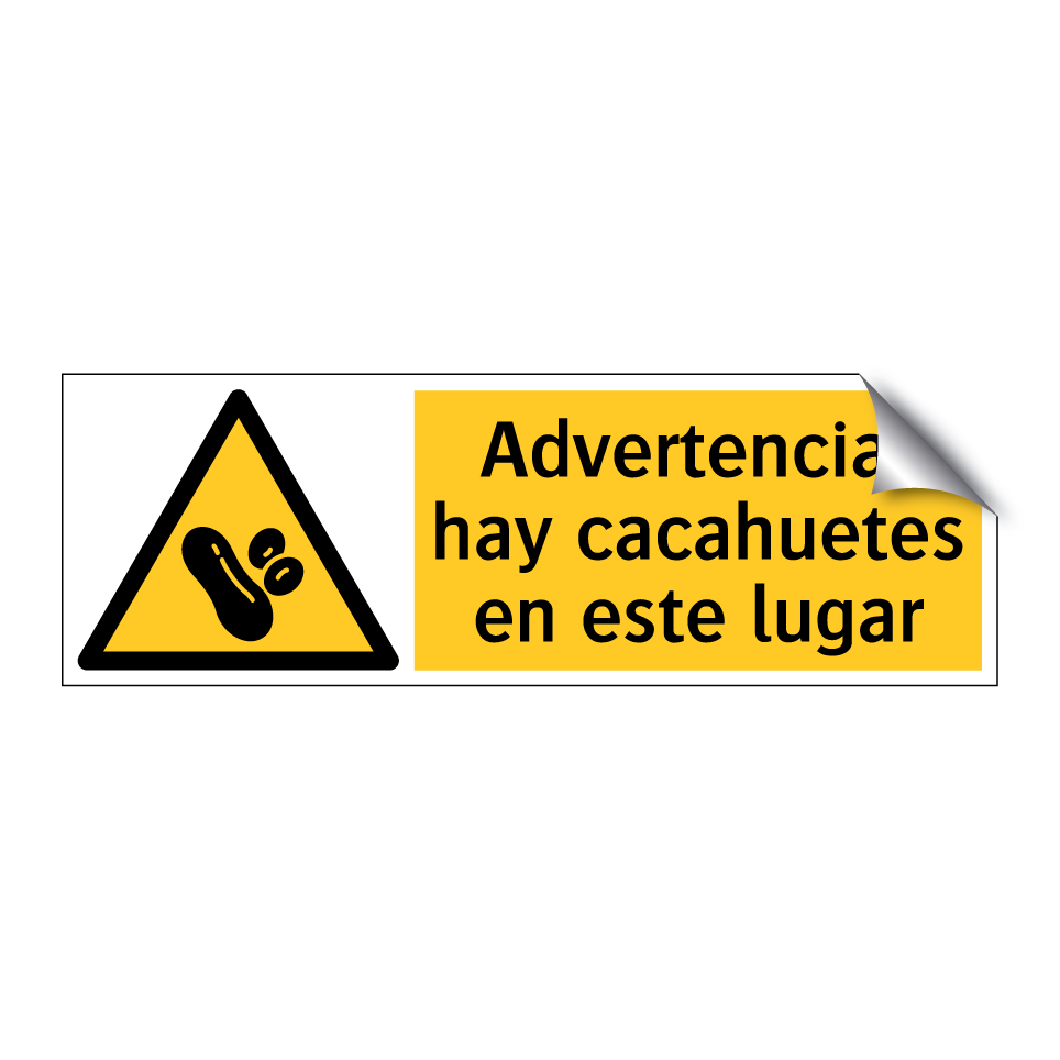 Advertencia: hay cacahuetes en este lugar