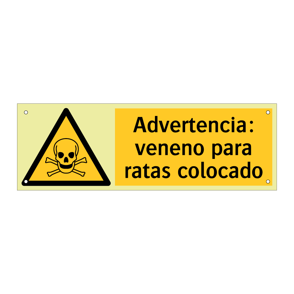 Advertencia: veneno para ratas colocado
