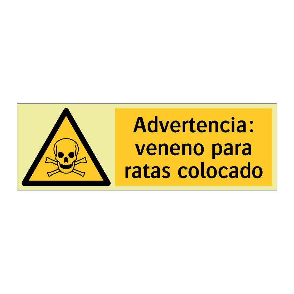 Advertencia: veneno para ratas colocado
