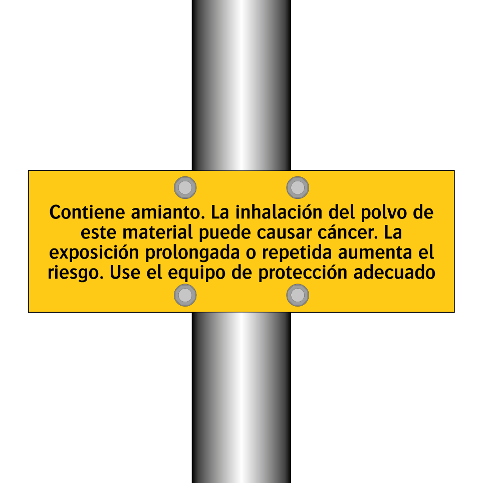 Contiene amianto. La inhalación del polvo de este material puede causar cáncer. La exposición prolongada o repetida aumenta el riesgo. Use el equipo de protección adecuado