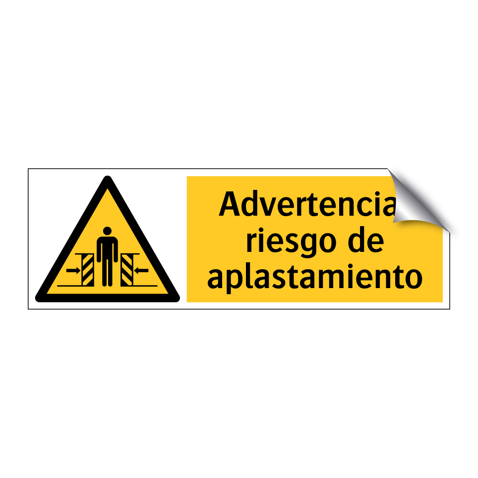 Advertencia: riesgo de aplastamiento