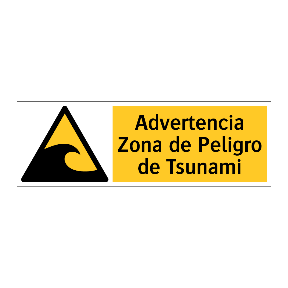 Advertencia Zona de Peligro de Tsunami