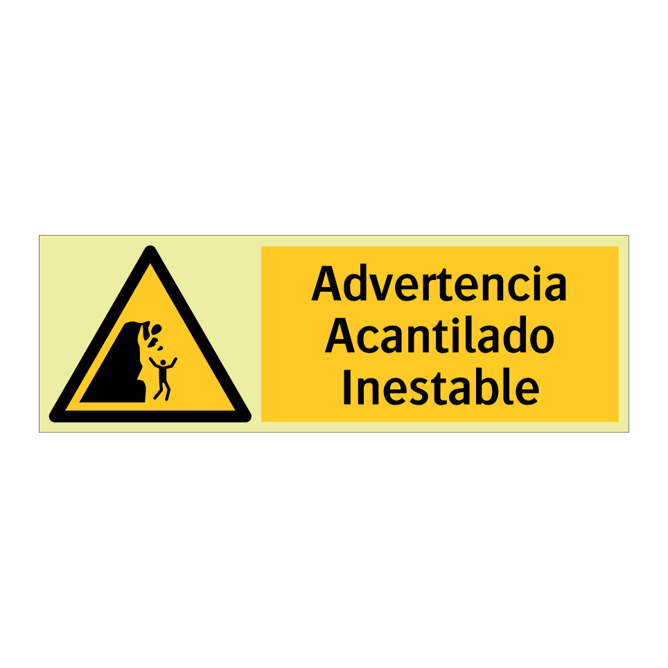 Advertencia Acantilado Inestable