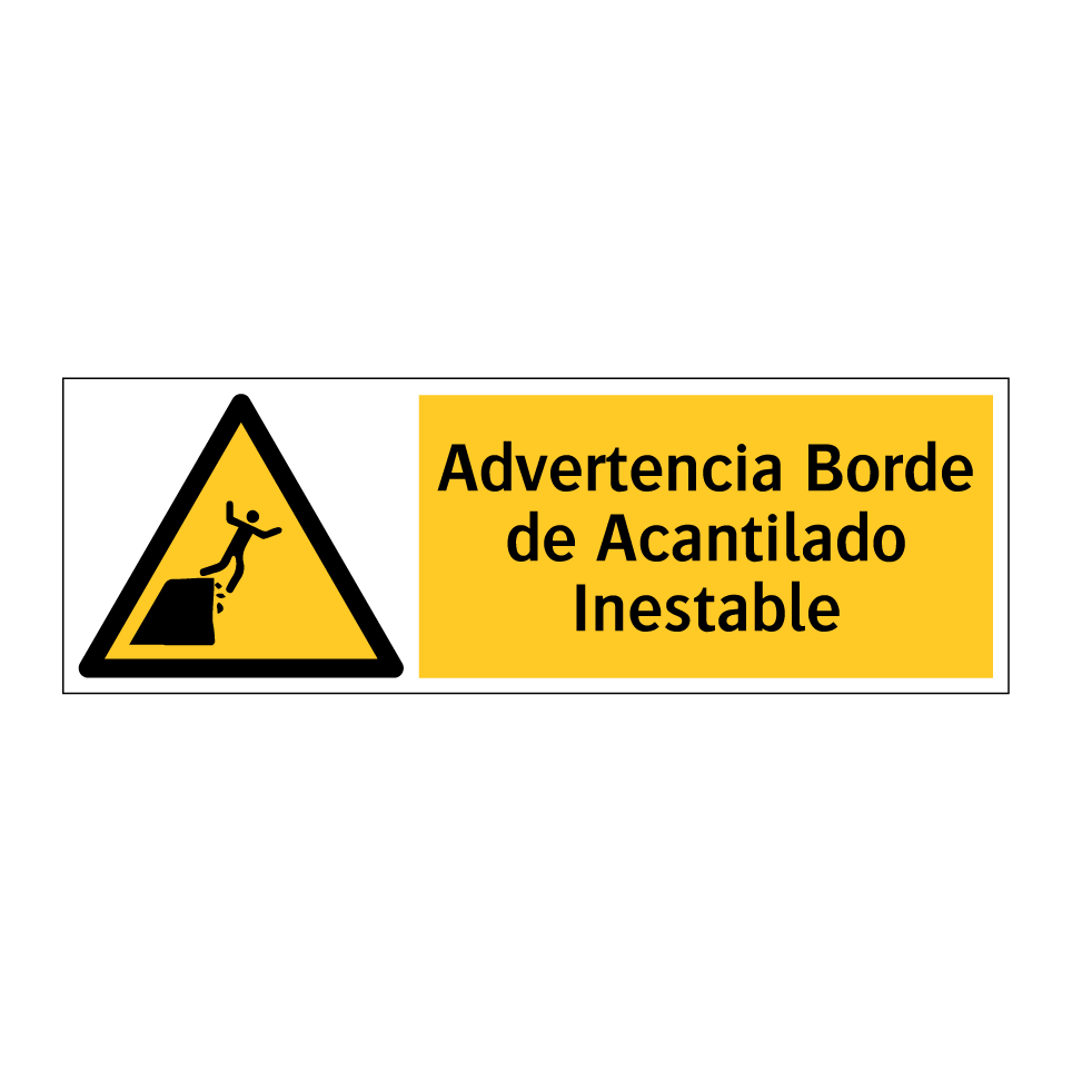 Advertencia Borde de Acantilado Inestable