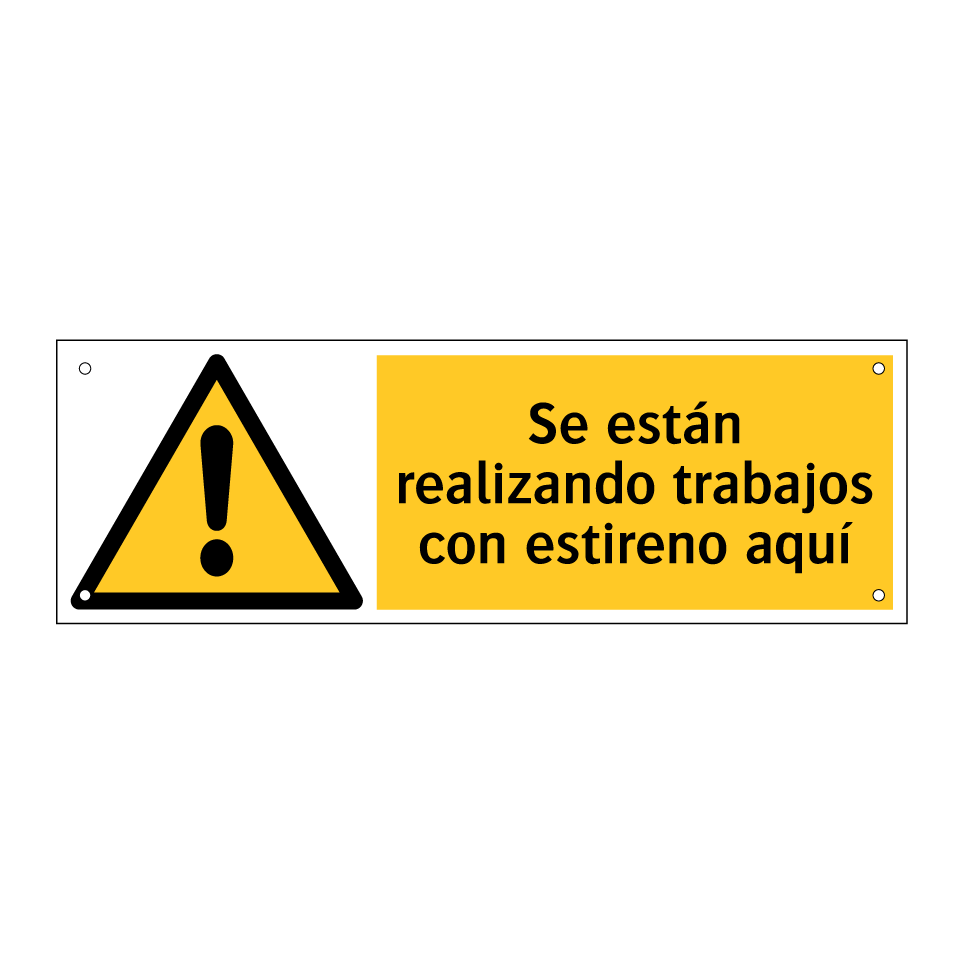 Se están realizando trabajos con estireno aquí