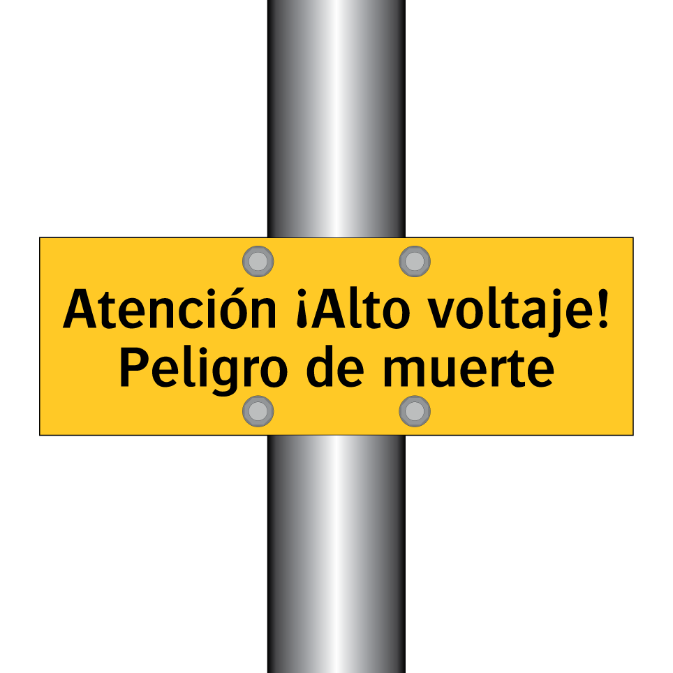 Atención ¡Alto voltaje! Peligro de muerte