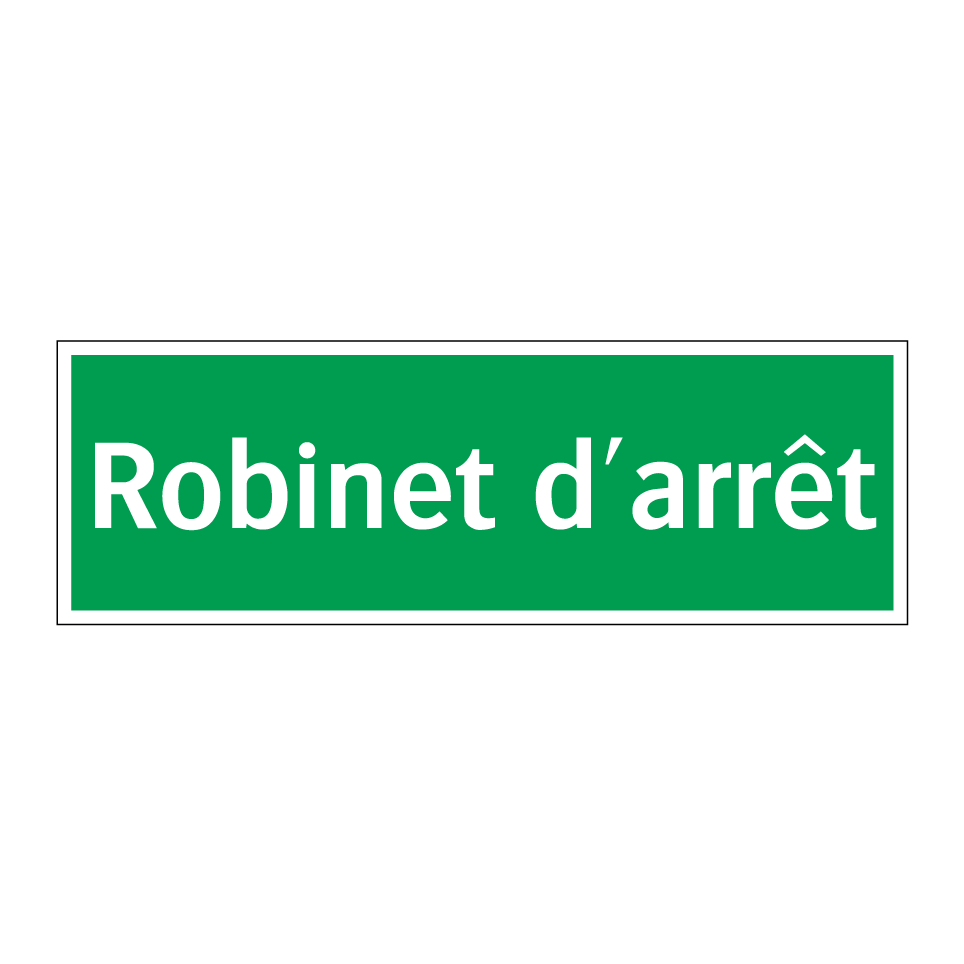 Robinet d'arrêt