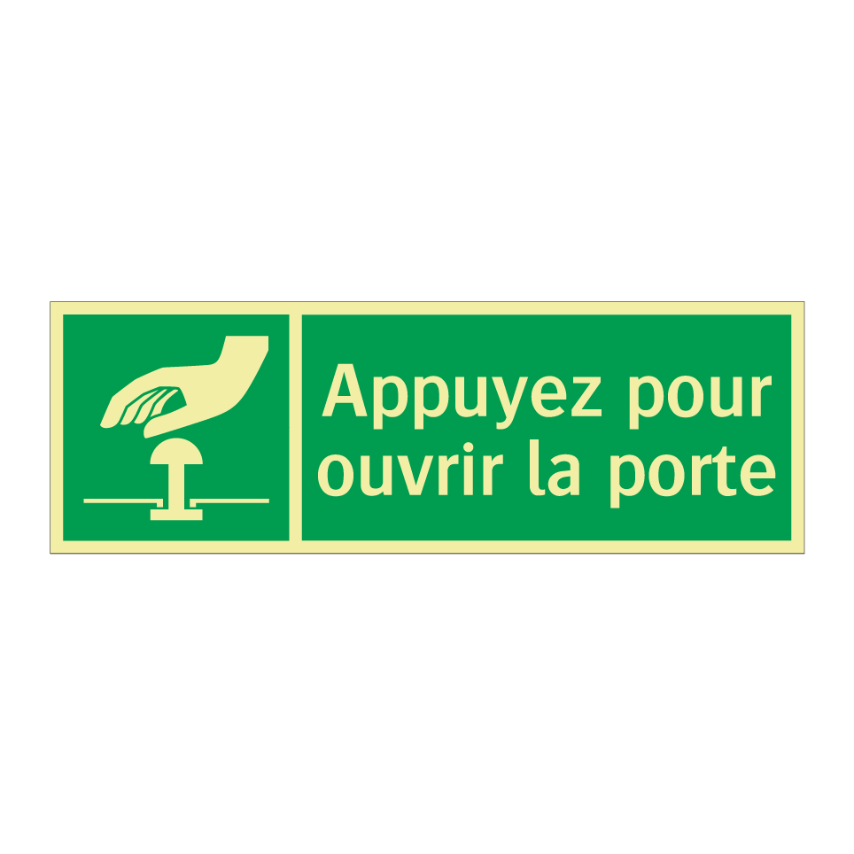Appuyez pour ouvrir la porte